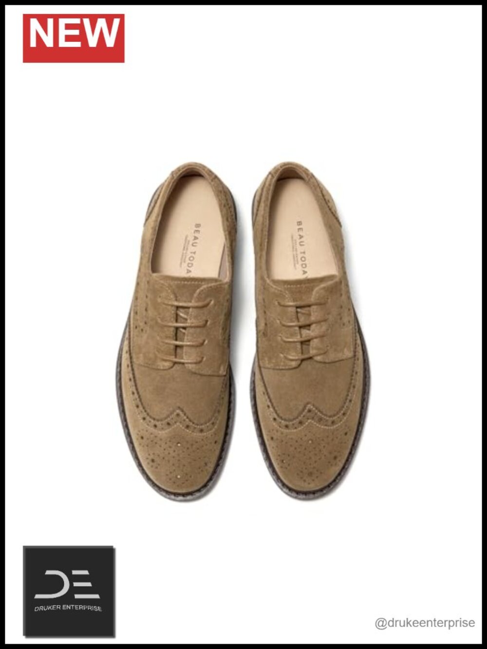 Women's Leather Brogue Oxford Shoes Lace-up Wingtip Dress Shoes Comfortable Work